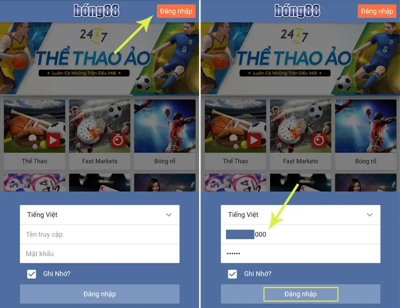 đổi mật khẩu bong88